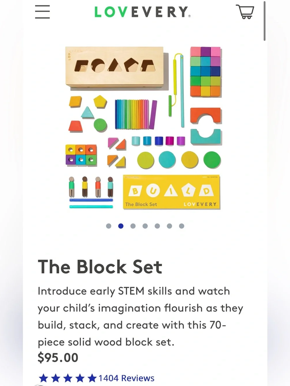 Lovevery The Block Set – Multicolor Wooden Building Blocks for Kids